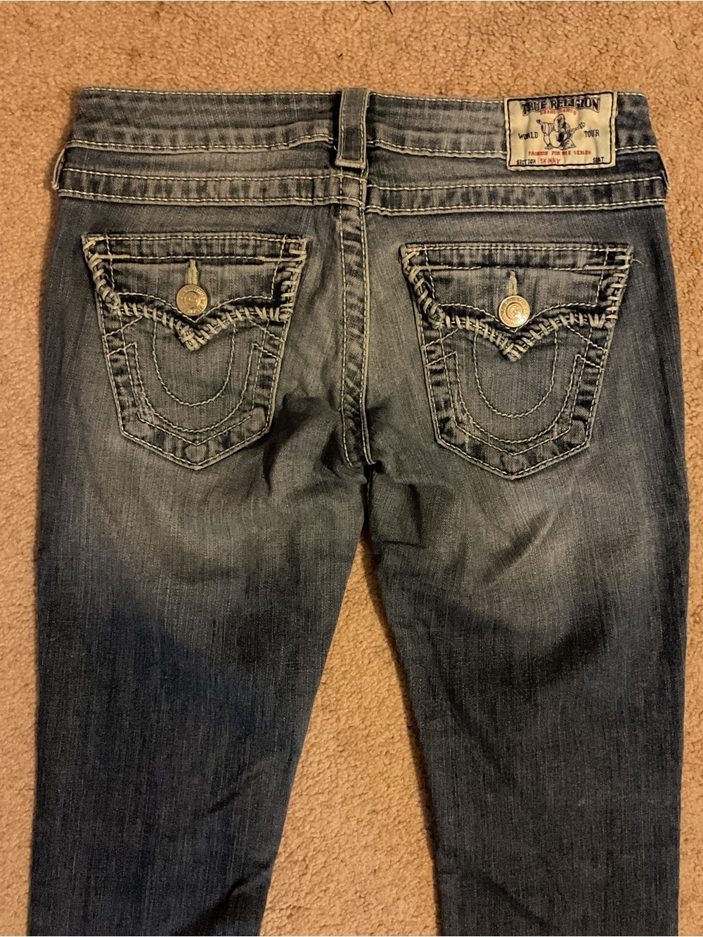 True Religion Women's Skinny Jeans in Faded Blue